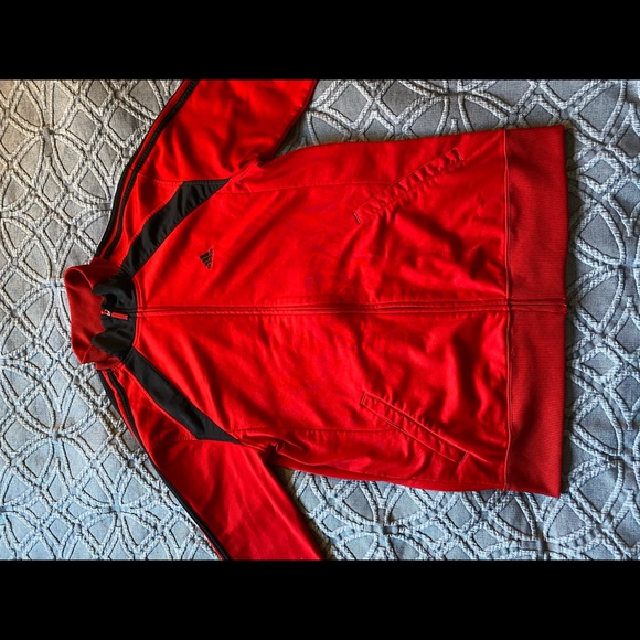 Adidas Red and Black Firebird Jacket - Picture 2 of 11